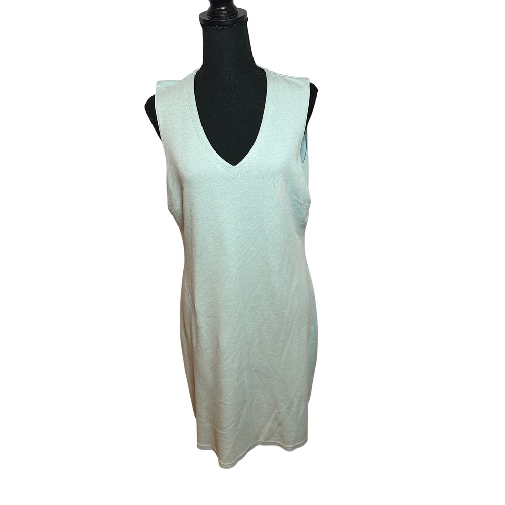 Horny Toad Womens Large Mint Green Flexcel V-Neck Sleeveless Knit Dress